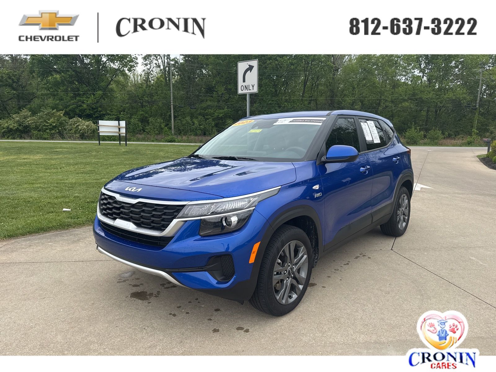 Neptune Blue 2023 Kia Seltos LX AWD SUV / Crossover All-Wheel Drive Continuously Variable Transmission