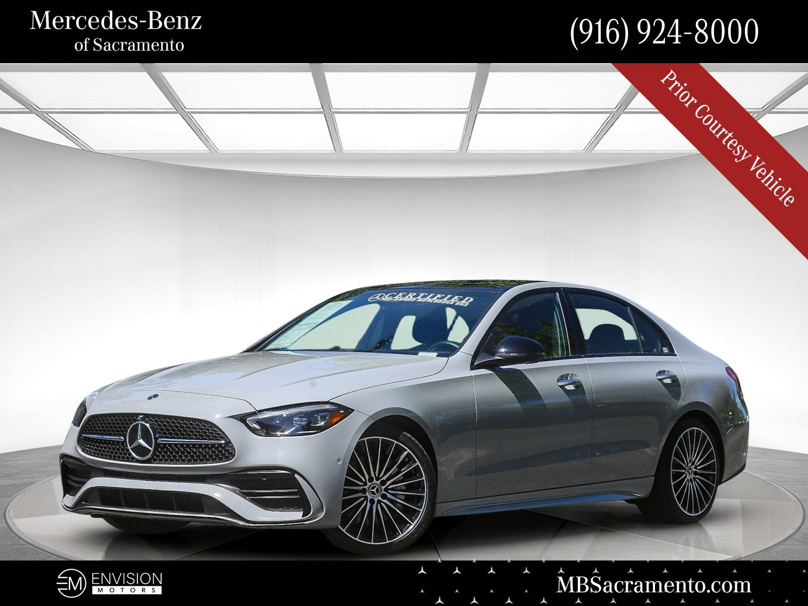 Gray (MANUFAKTUR Alpine Grey) 2025 Mercedes-Benz C-Class C 300 RWD Sedan Rear-Wheel Drive 9-Speed Automatic