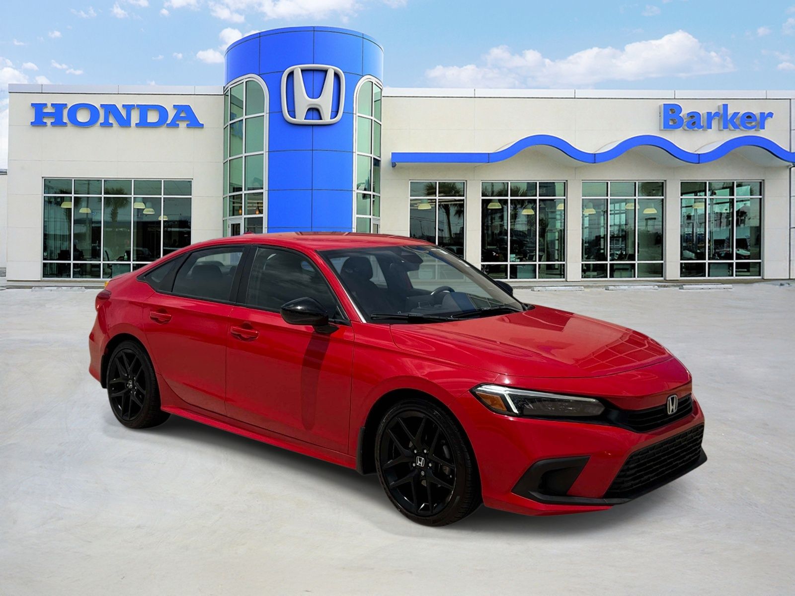 Rallye Red 2022 Honda Civic Sedan Front-Wheel Drive Continuously Variable Transmission
