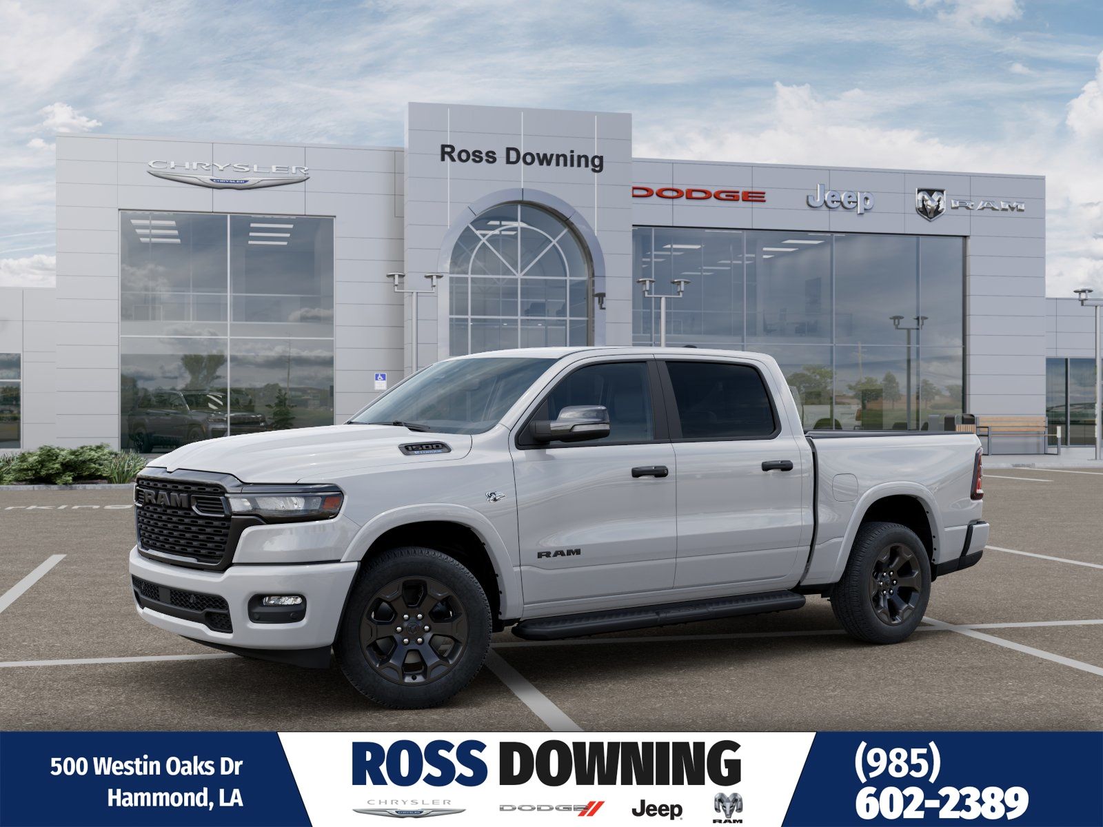 Bright White Clearcoat 2026 RAM 1500 Big Horn Crew Cab 4WD Pickup Truck Four-Wheel Drive 8-Speed Automatic