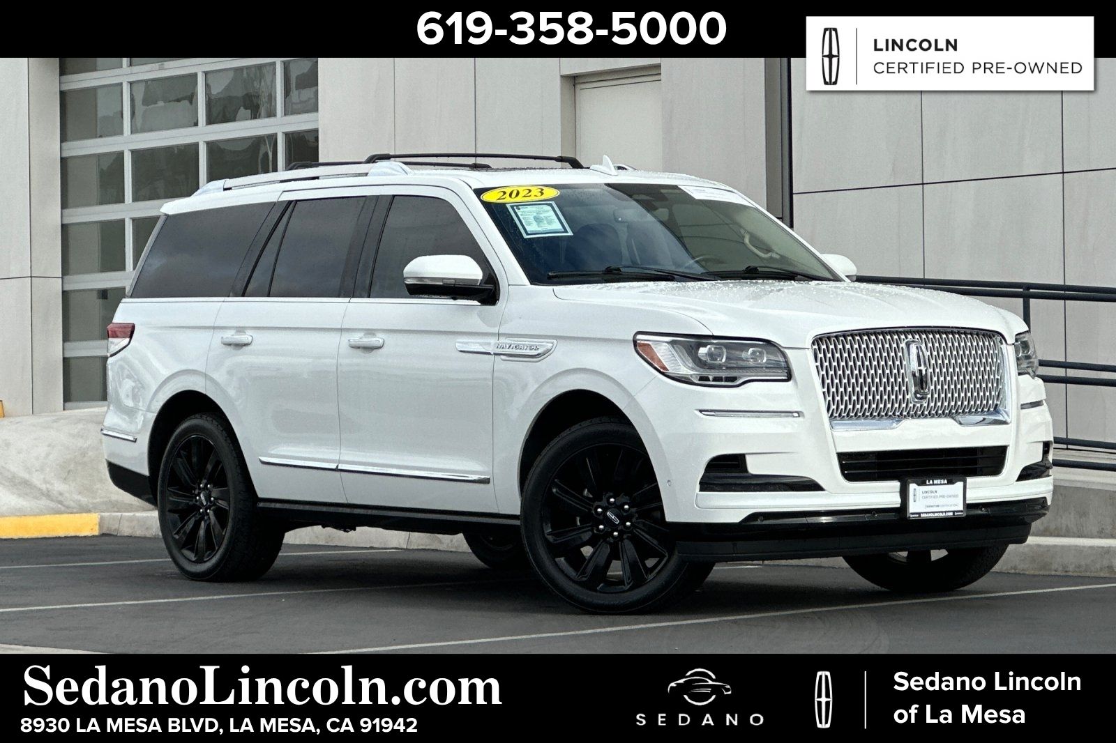 Pristine White Metallic Tri-Coat 2023 Lincoln Navigator Reserve 4WD SUV / Crossover Four-Wheel Drive Automatic