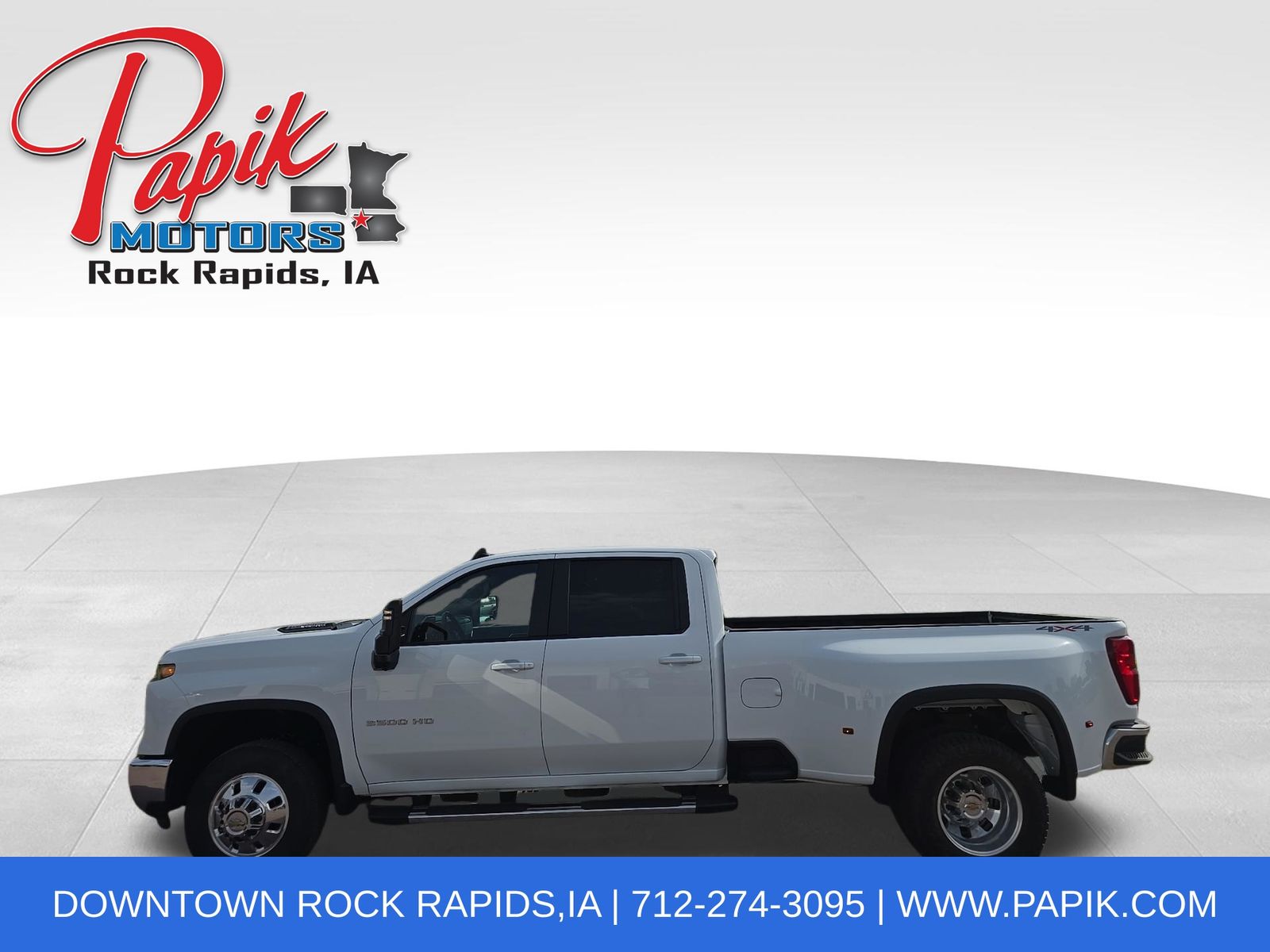 Summit White 2025 Chevrolet Silverado 3500HD Pickup Truck Four-Wheel Drive Automatic