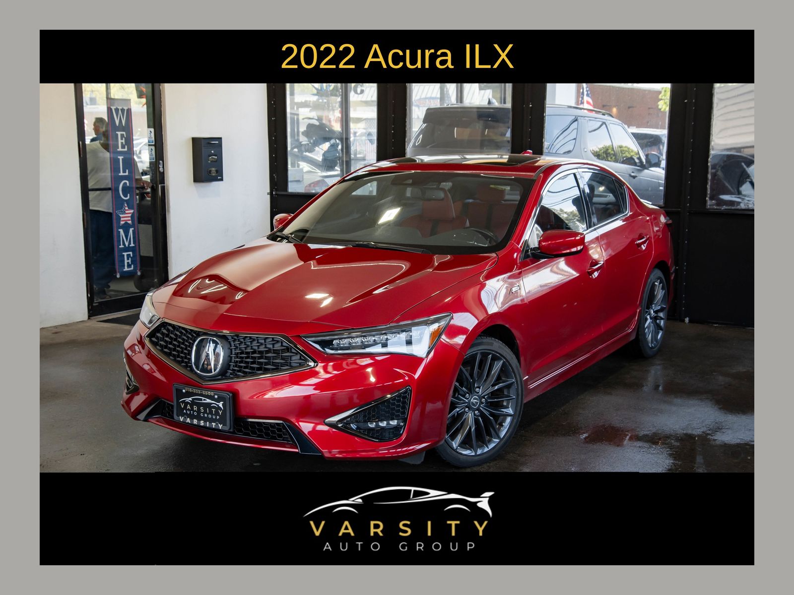 Red 2022 Acura ILX FWD with Technology and A-SPEC Package Sedan Front-Wheel Drive 8-Speed Dual Clutch