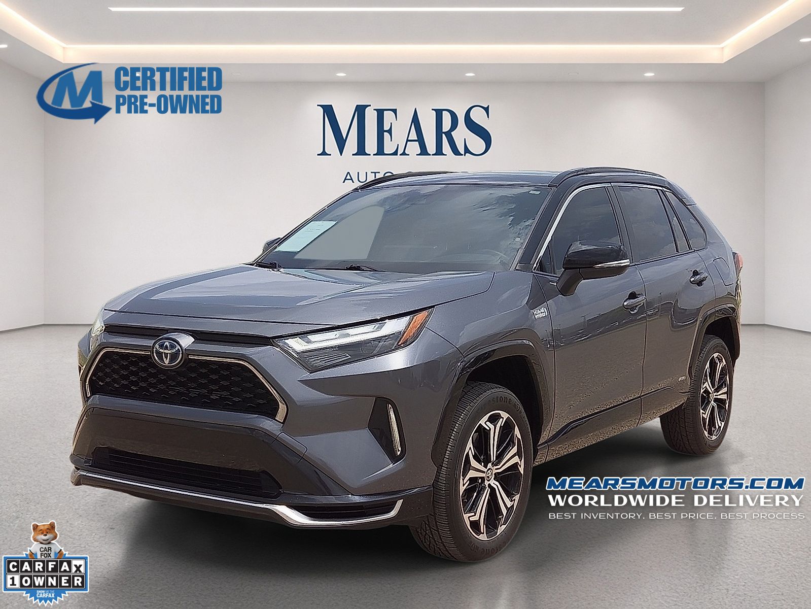 Midnight Black Metallic 2023 Toyota RAV4 Prime SUV / Crossover All-Wheel Drive Continuously Variable Transmission