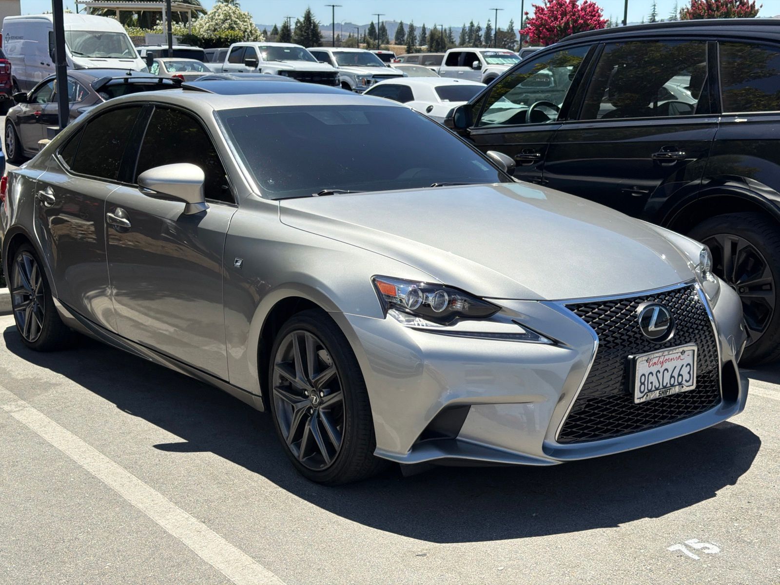 Silver 2015 Lexus IS Sedan Rear-Wheel Drive 8-Speed Automatic