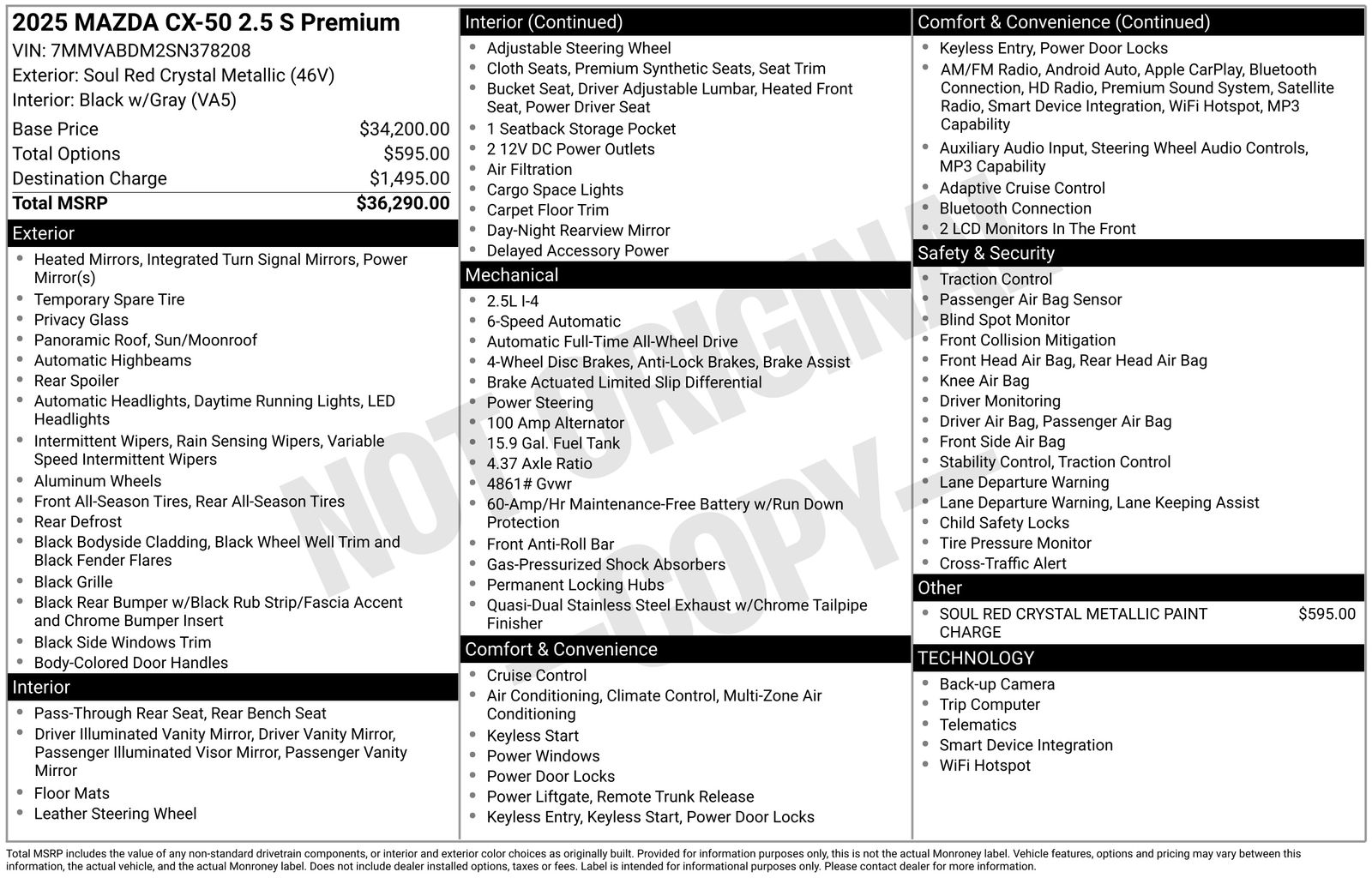 Used Car 2025 Mazda Cx-50  2.5 S Premium Package For Sale Under $35,000 In Austin, Texas
