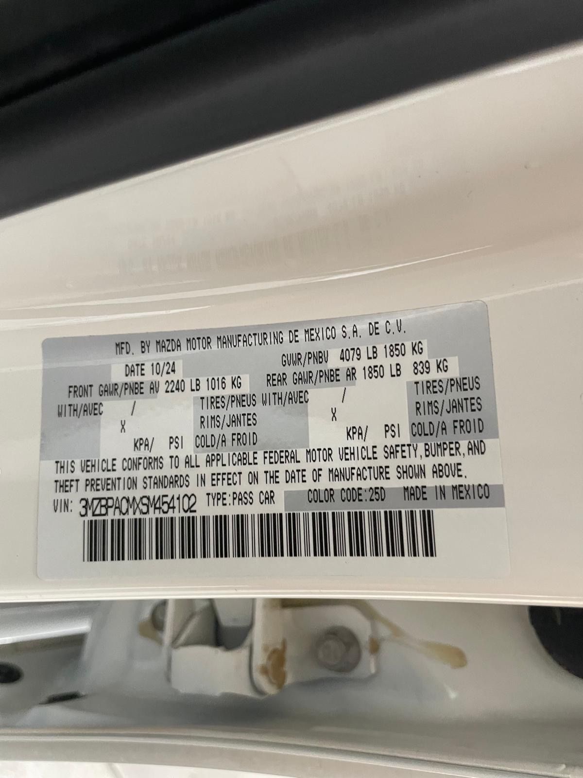 Used Car 2025 Mazda Mazda3  2.5 S Preferred Package For Sale Under $25,000 In Austin, Texas