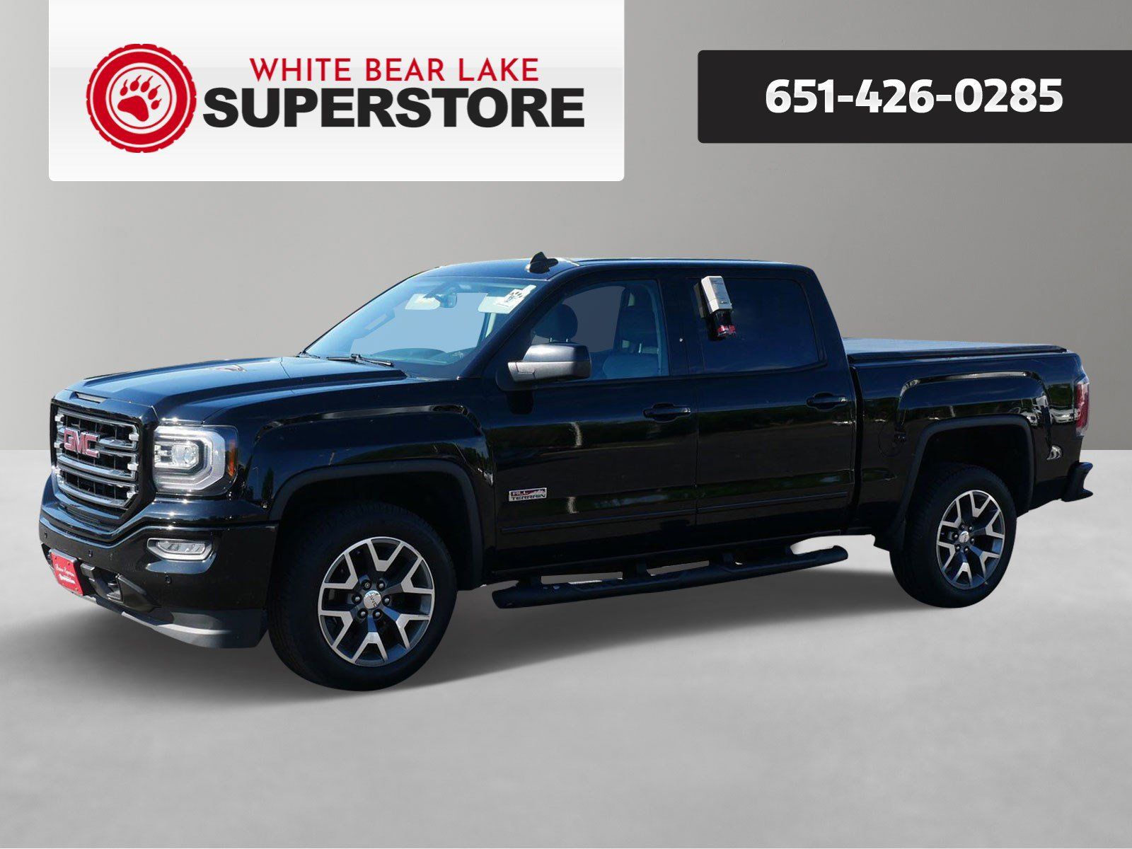 Onyx Black 2018 GMC Sierra 1500 SLT Crew Cab 4WD Pickup Truck Four-Wheel Drive 8-Speed Automatic Overdrive