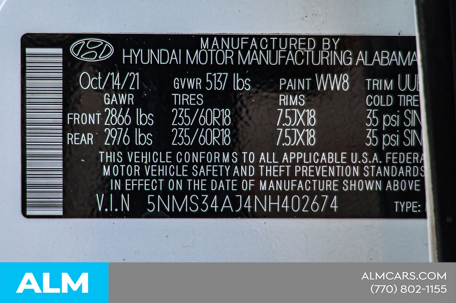 Used 2022 Gray Hyundai SEL image 47