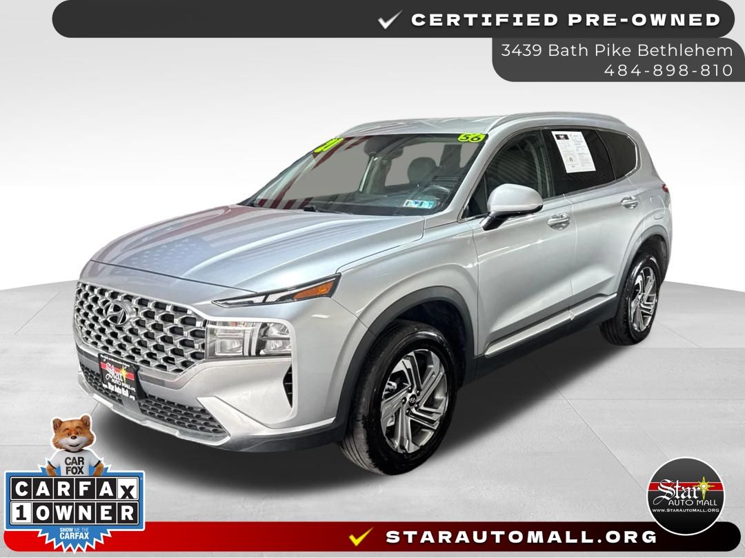 Shimmering Silver 2021 Hyundai Santa Fe SUV / Crossover All-Wheel Drive 8-Speed Automatic