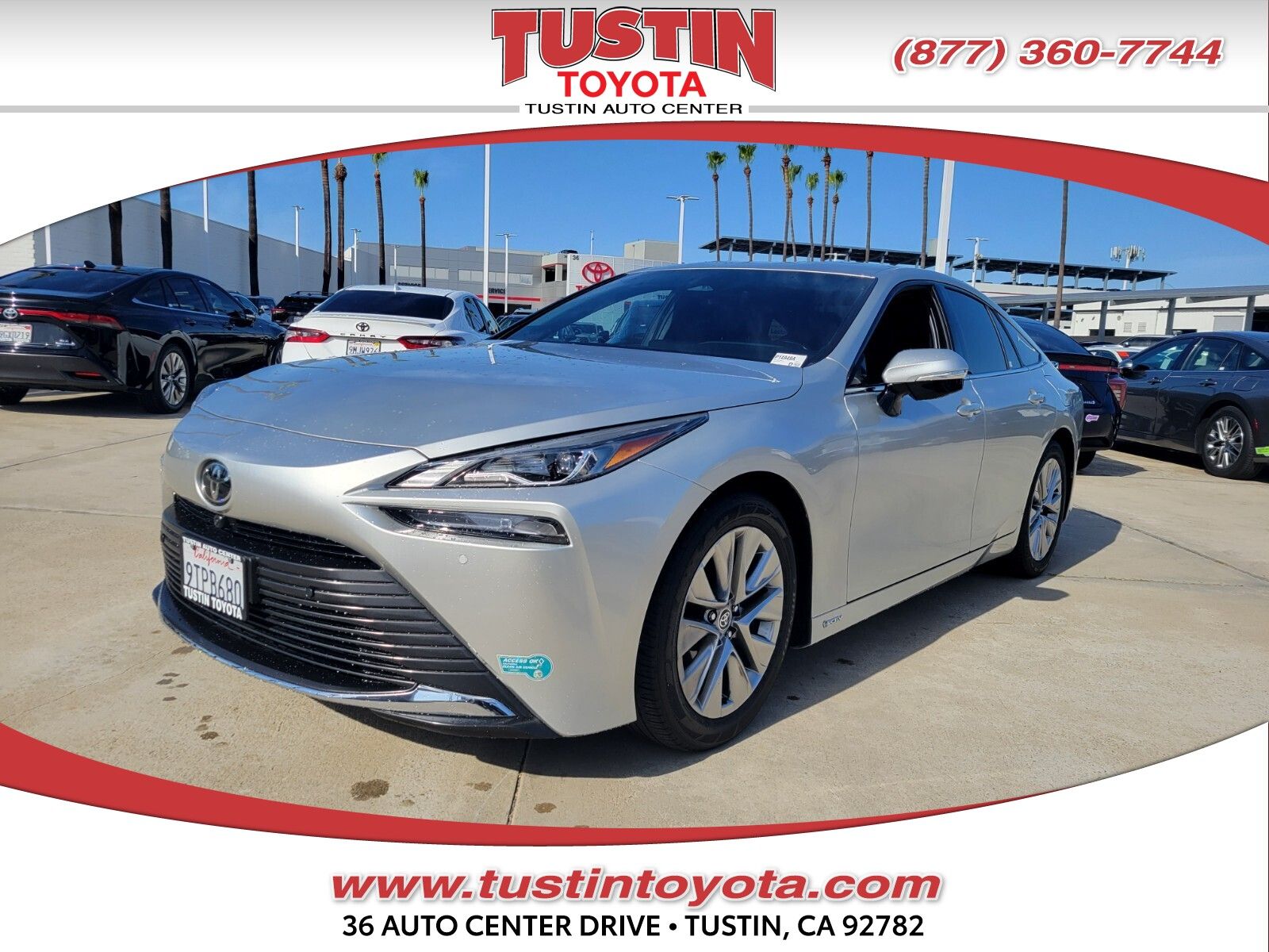 Silver 2024 Toyota Mirai XLE FWD Sedan Rear-Wheel Drive 1-Speed Automatic