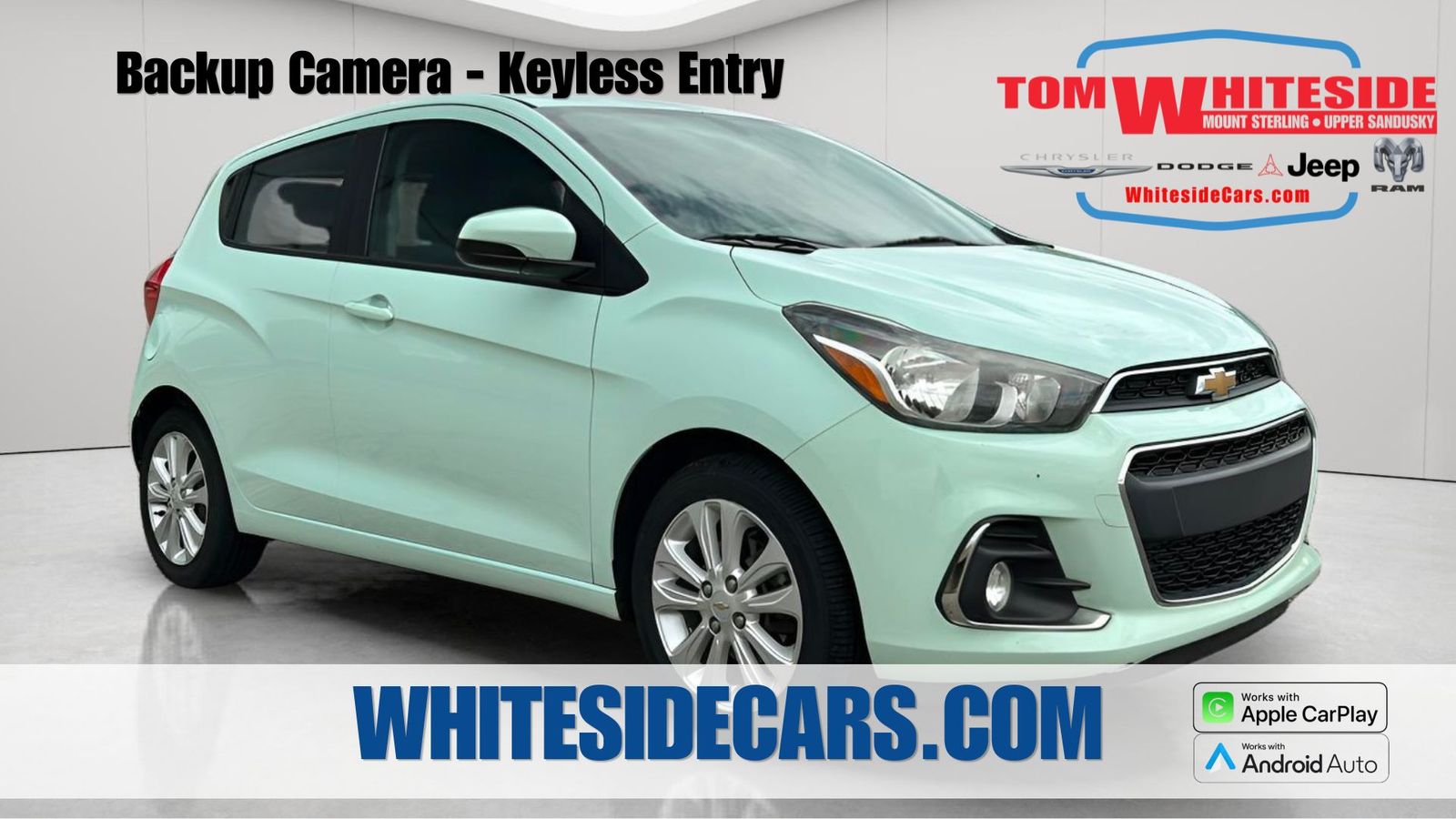 Green (Mint) 2017 Chevrolet Spark Hatchback Front-Wheel Drive Continuously Variable Transmission