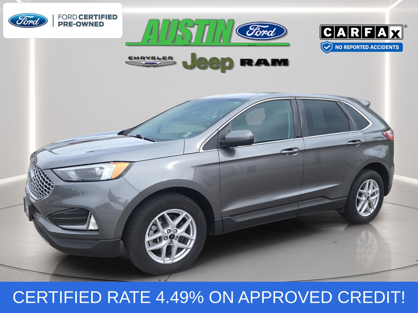 Gray Metallic 2024 Ford Edge SUV / Crossover All-Wheel Drive 8-Speed Automatic