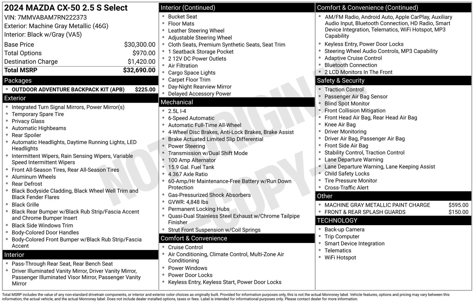 Used Car 2024 Mazda Cx-50  2.5 S Select Package For Sale Under $30,000 In Austin, Texas
