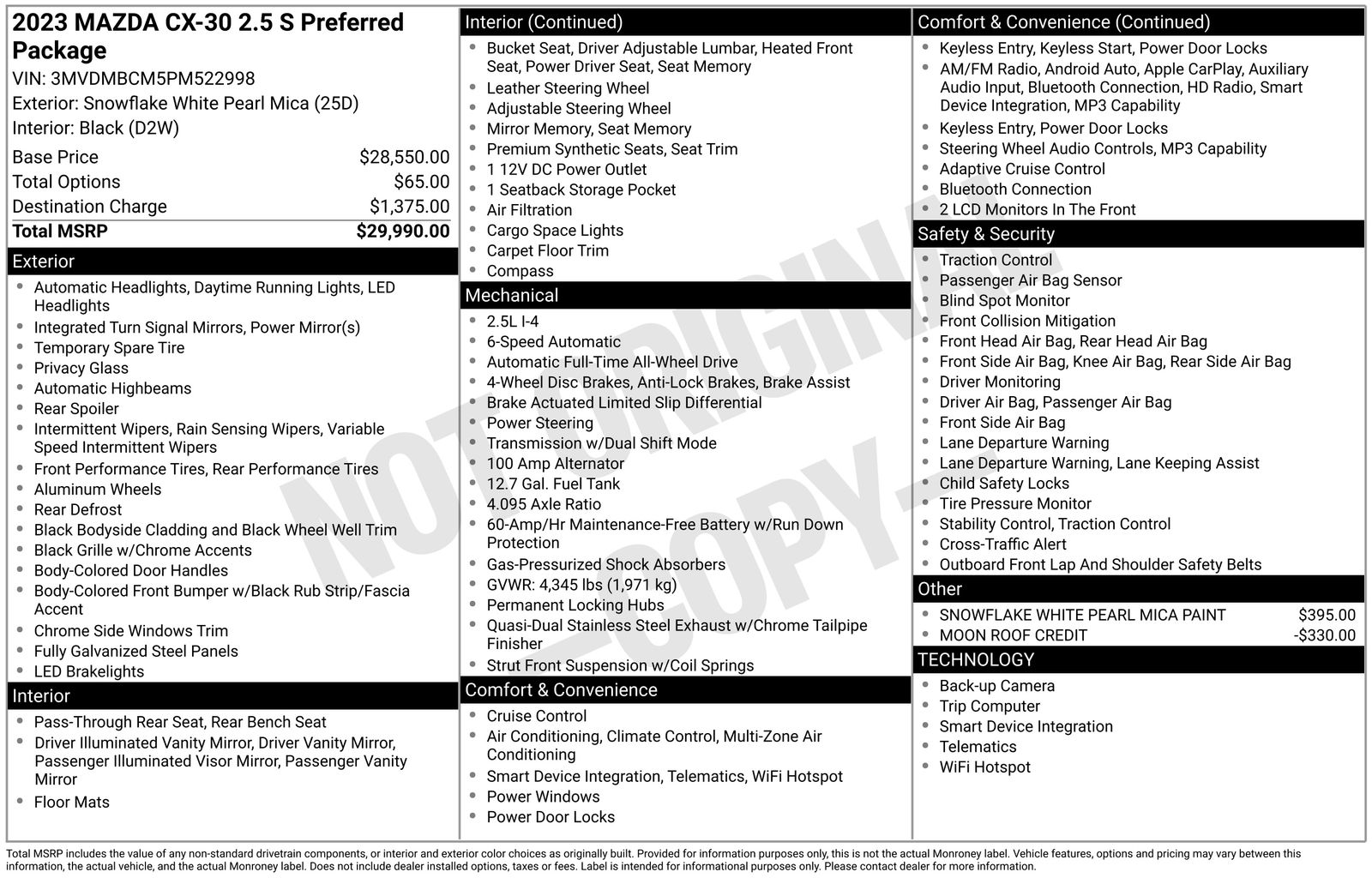 Used Car 2023 Mazda Cx-30  2.5 S Preferred Package For Sale Under $25,000 In Austin, Texas