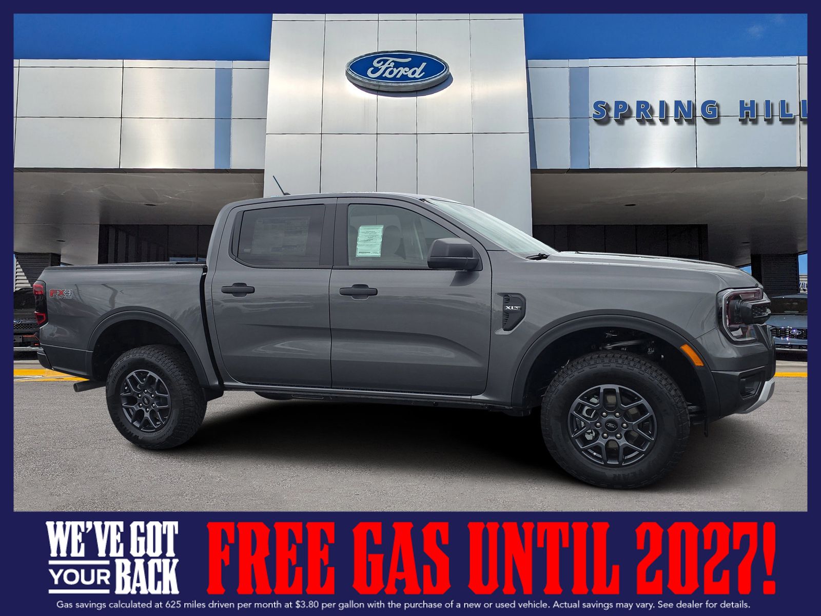 Gray Metallic 2025 Ford Ranger Pickup Truck Four-Wheel Drive Automatic