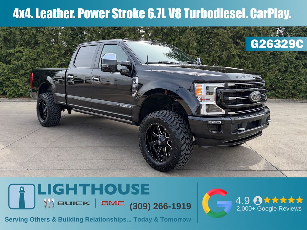 Black Metallic 2022 Ford F-250 Super Duty Platinum Crew Cab 4WD Pickup Truck Four-Wheel Drive Automatic