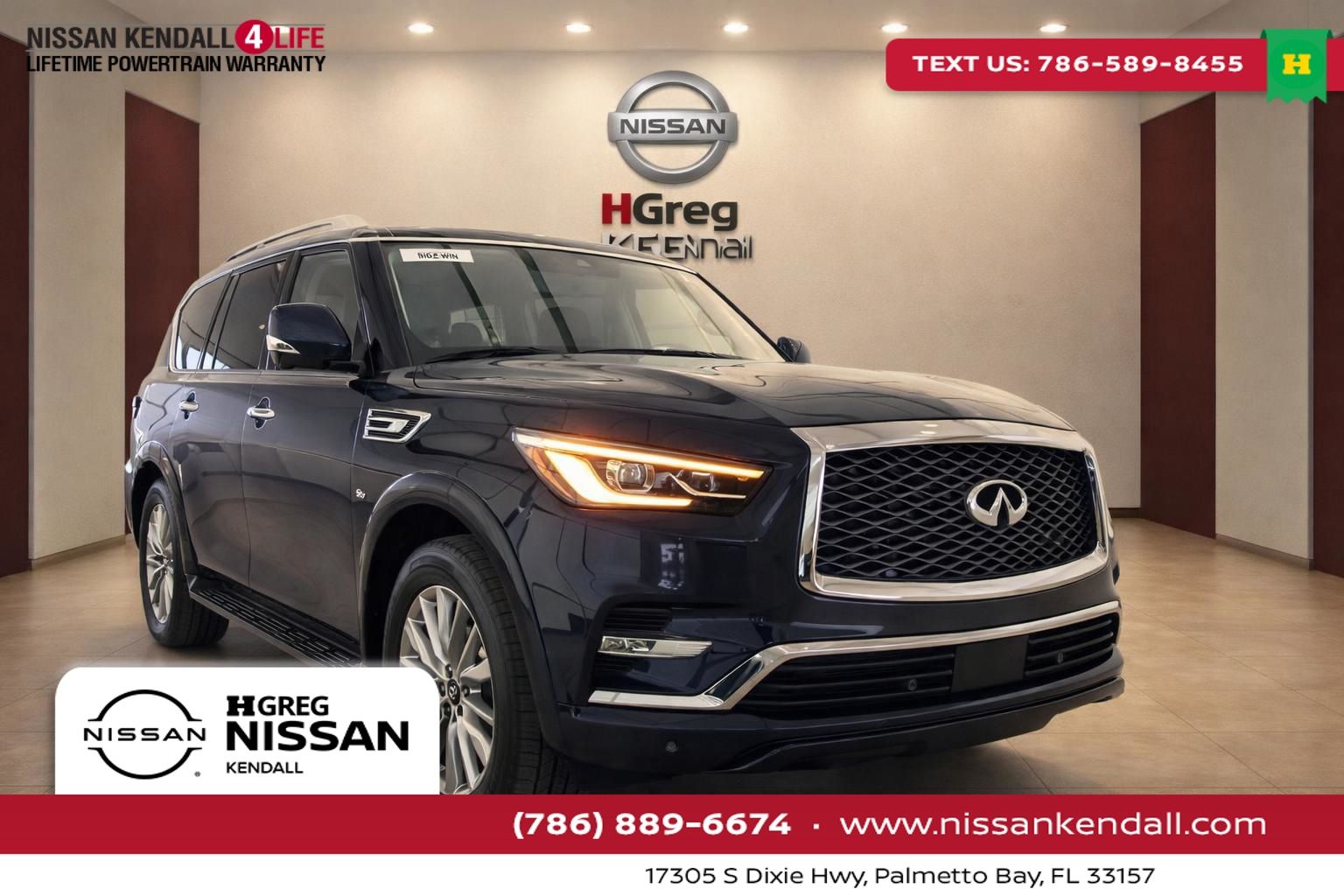 Blue 2019 INFINITI QX80 Luxe RWD SUV / Crossover Rear-Wheel Drive 7-Speed Automatic