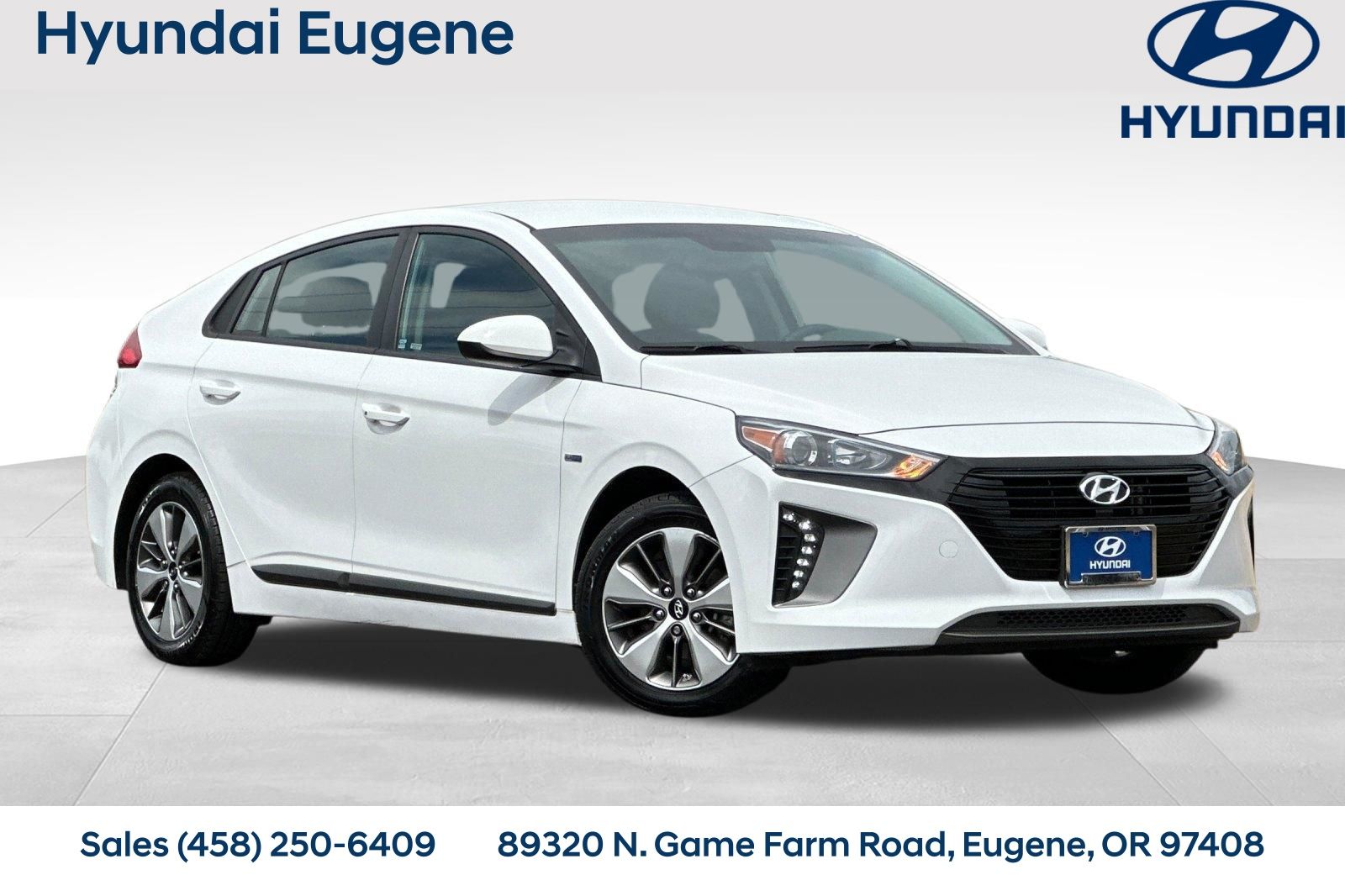Ceramic White 2019 Hyundai Ioniq Hybrid Plug-In Hatchback Front-Wheel Drive 6-Speed Dual Clutch