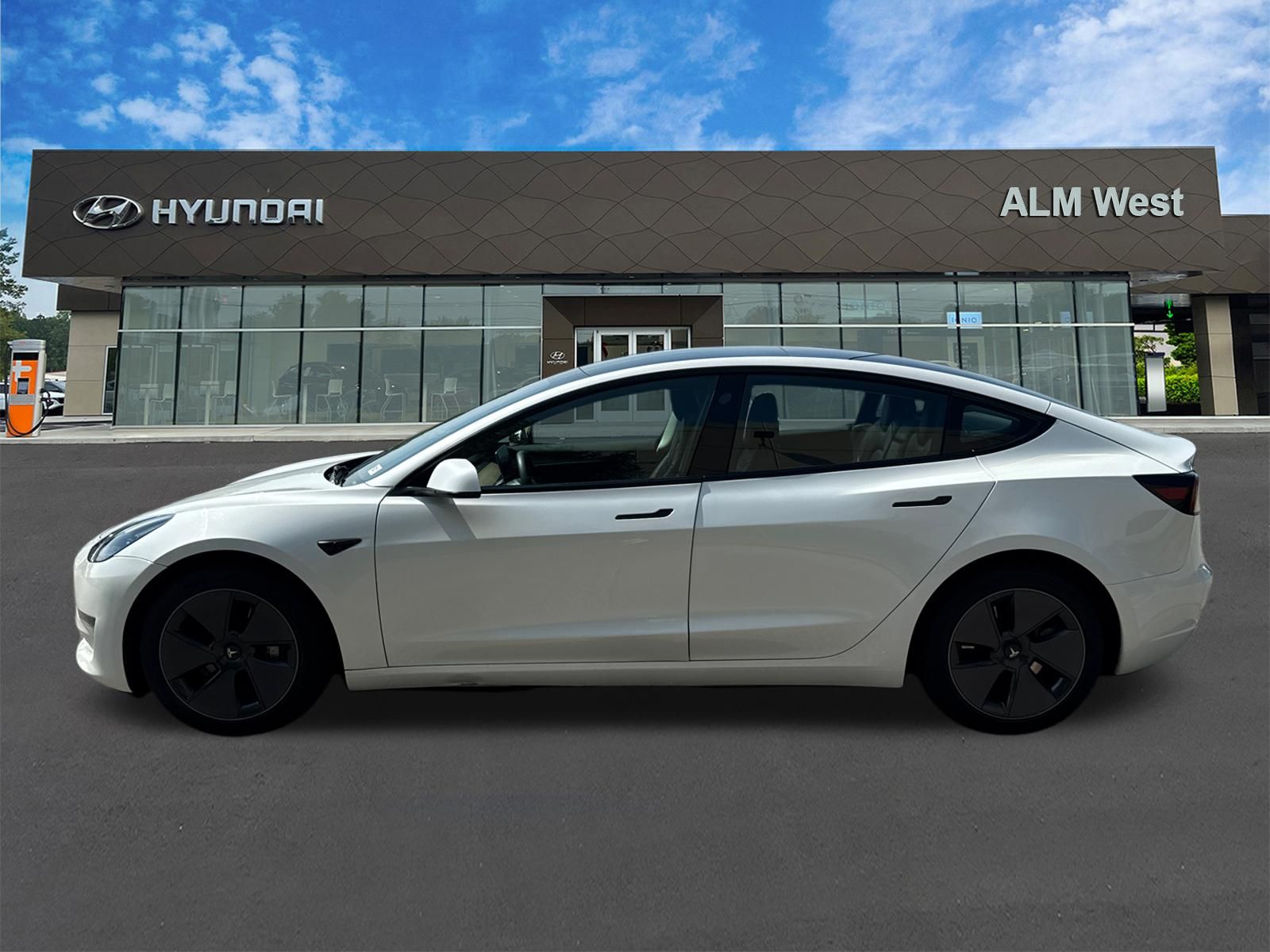 Used 2023 Pearl White Multi-Coat Tesla Base image 8