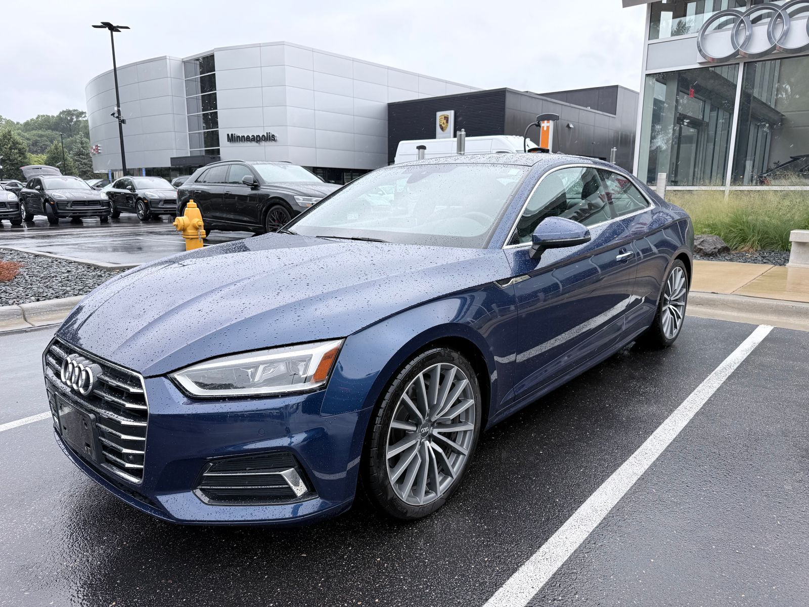 Scuba Blue Metallic 2018 Audi A5 Coupe All-Wheel Drive 7-Speed Automatic