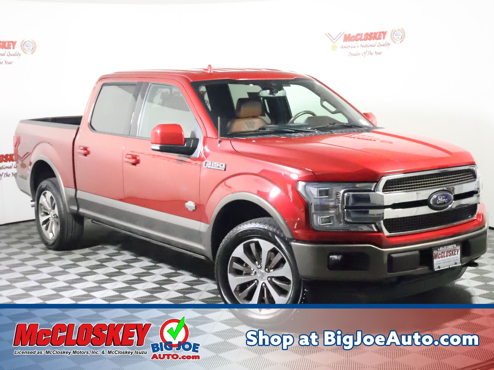 Red 2020 Ford F-150 Pickup Truck Four-Wheel Drive Automatic