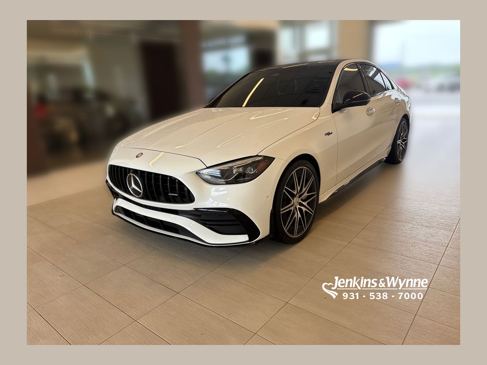 Polar White 2025 Mercedes-Benz C-Class AMG C 43 4MATIC Sedan All-Wheel Drive 9-Speed Automatic