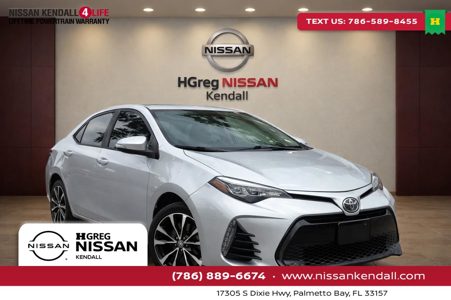 Classic Silver Metallic 2019 Toyota Corolla Sedan Front-Wheel Drive Continuously Variable Transmission