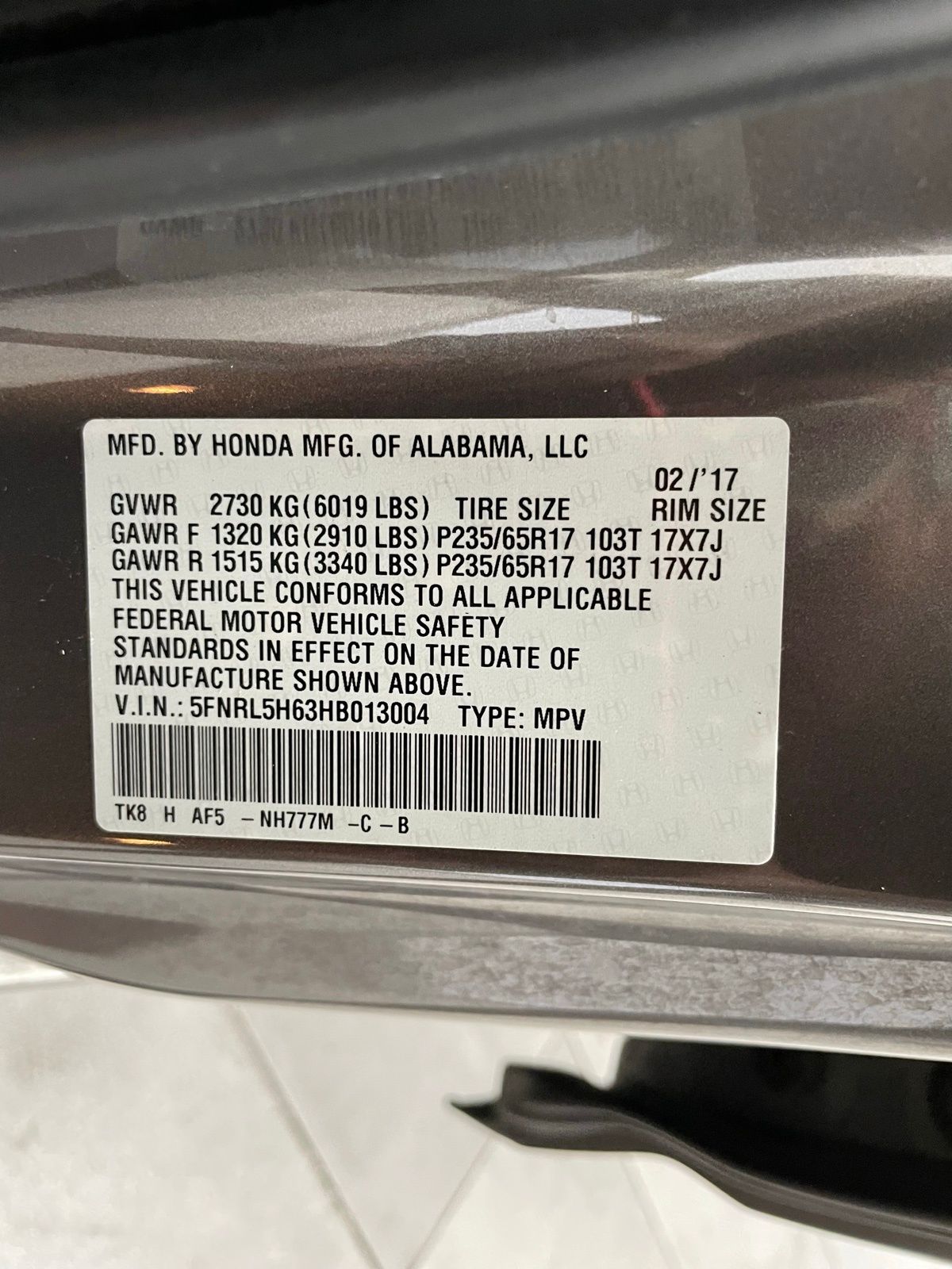 Used Car 2017 Honda Odyssey  Sports Van Ex-l Front Wheel Drive For Sale Under $12,000 In Austin, Texas