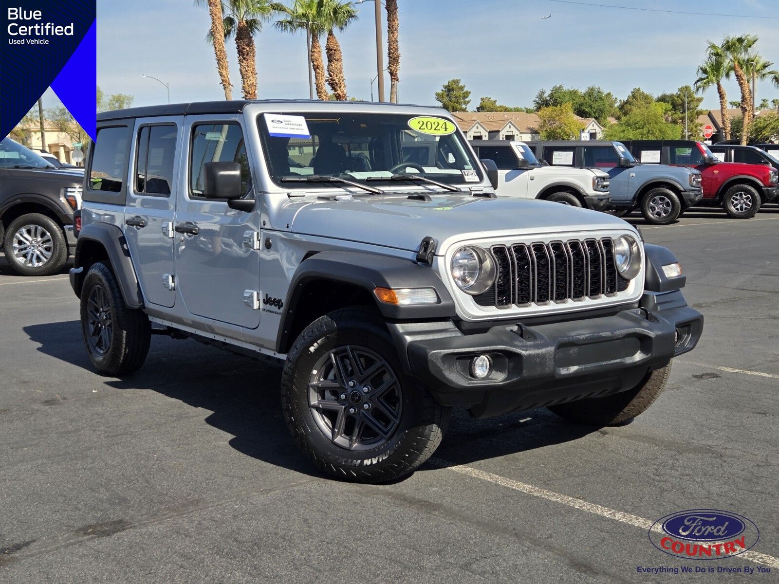 Silver Zynith Clearcoat 2024 Jeep Wrangler SUV / Crossover Four-Wheel Drive 8-Speed Automatic