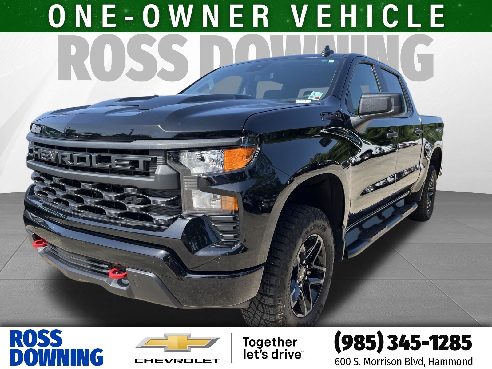 Black 2024 Chevrolet Silverado 1500 Pickup Truck Four-Wheel Drive 8-Speed Automatic