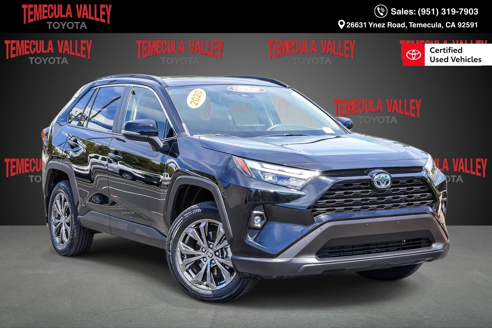Midnight Black Metallic 2023 Toyota RAV4 Hybrid XLE Premium AWD SUV / Crossover All-Wheel Drive Continuously Variable Transmission