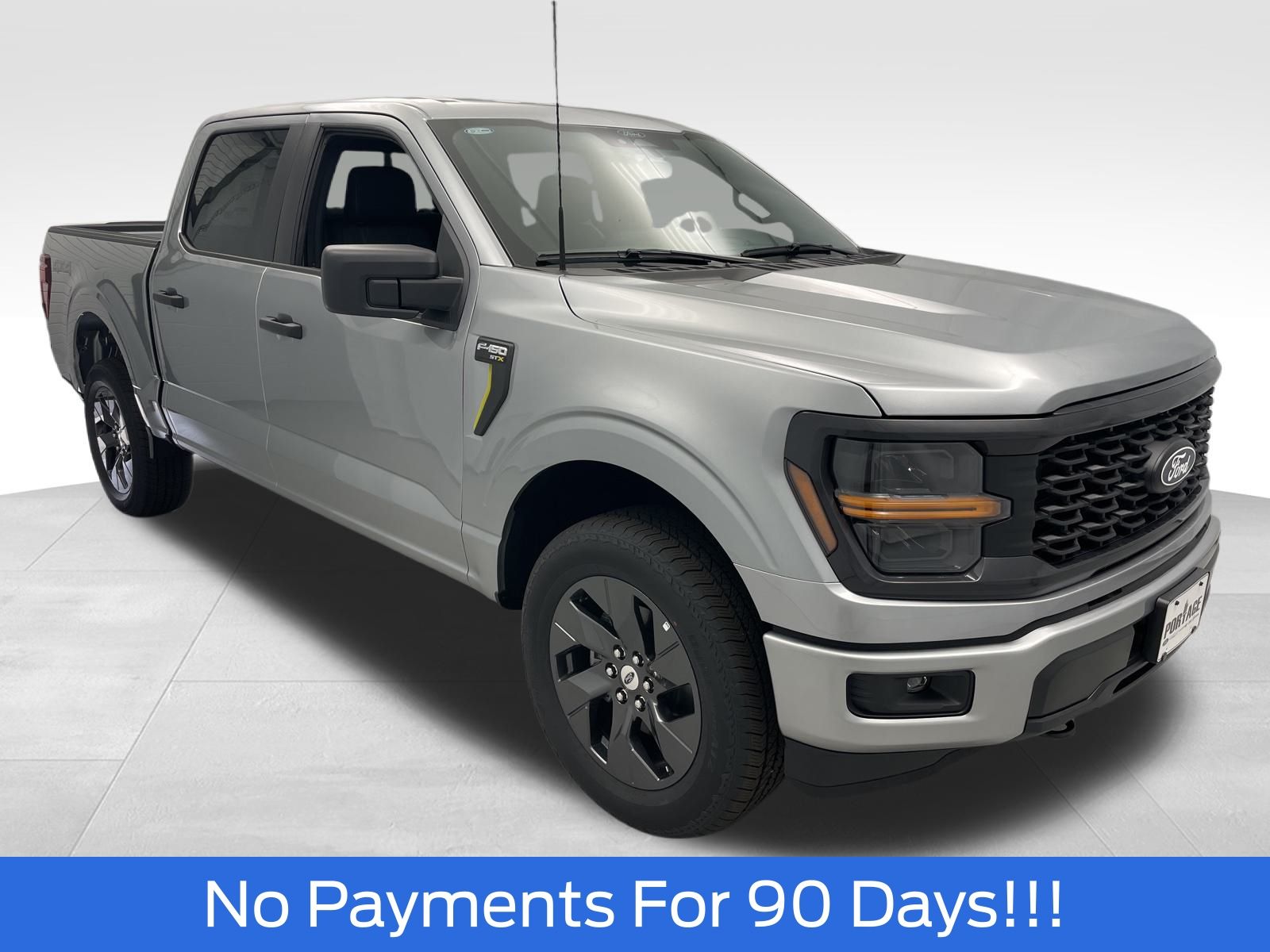 Iconic Silver Metallic 2025 Ford F-150 STX 4dr SuperCrew 4WD Pickup Truck Four-Wheel Drive Automatic
