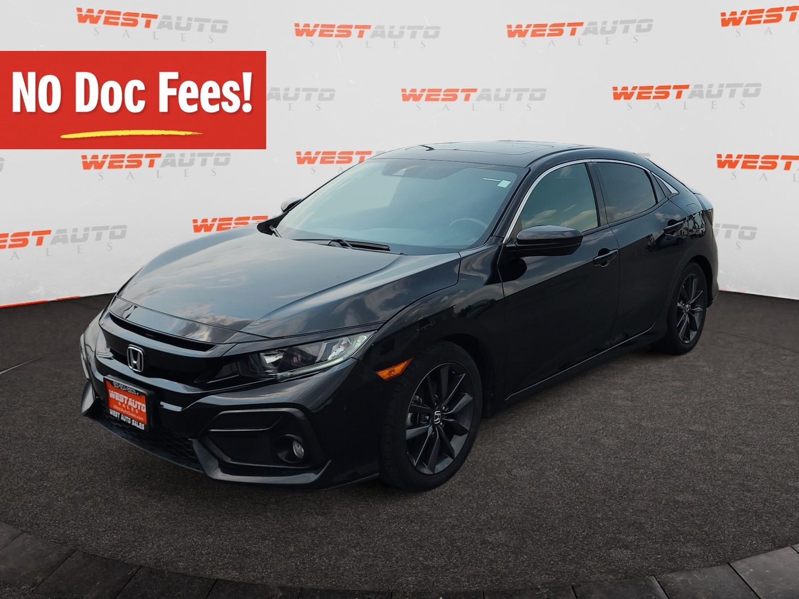 Black 2021 Honda Civic Hatchback Hatchback Front-Wheel Drive Continuously Variable Transmission