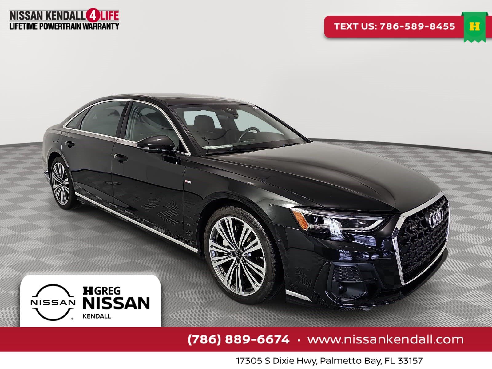 Black Metallic 2023 Audi A8 Sedan All-Wheel Drive 8-Speed Automatic