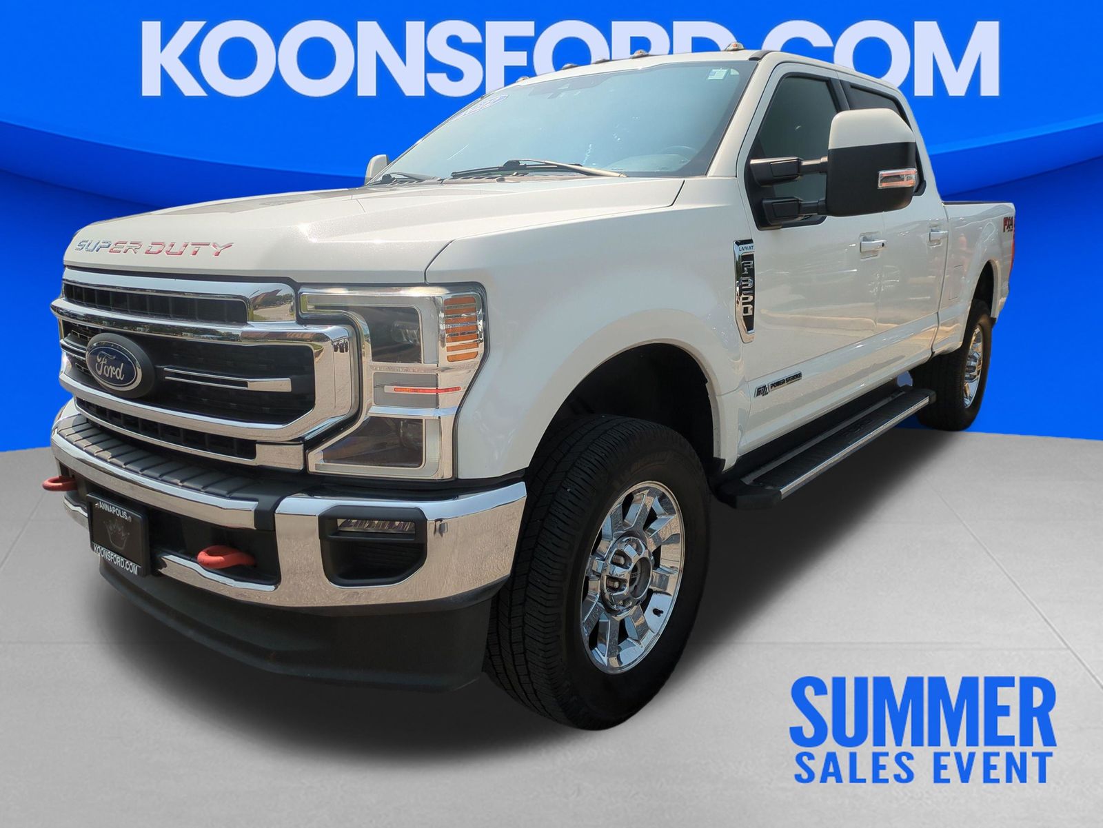 White Metallic 2022 Ford F-350 Super Duty Pickup Truck Four-Wheel Drive Automatic