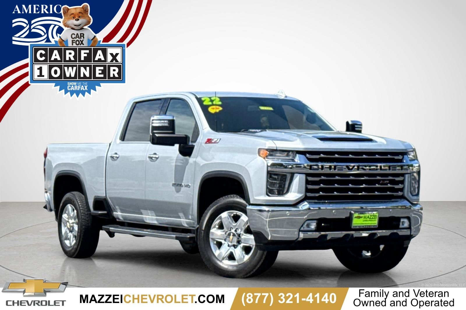 Silver Ice Metallic 2022 Chevrolet Silverado 2500HD Pickup Truck Four-Wheel Drive Automatic