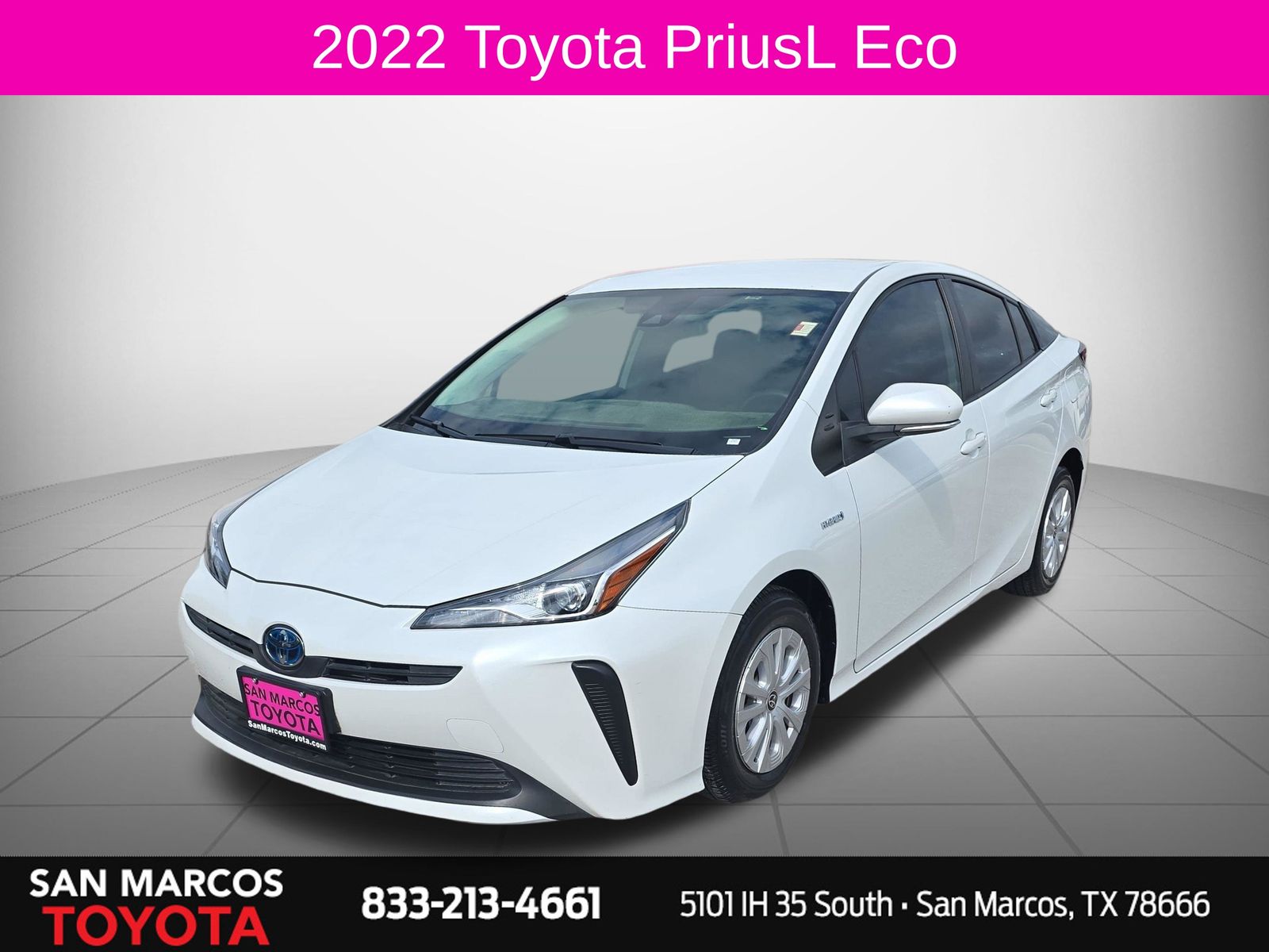 White (Wind Chill Pearl) 2022 Toyota Prius Hatchback Front-Wheel Drive Continuously Variable Transmission