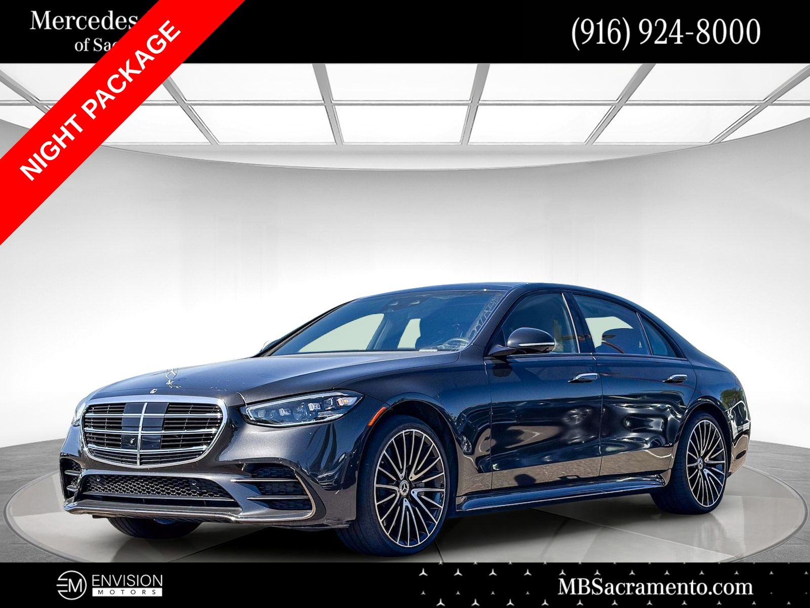 Graphite Gray Metallic 2023 Mercedes-Benz S-Class S 500 4MATIC AWD Sedan All-Wheel Drive 9-Speed Automatic