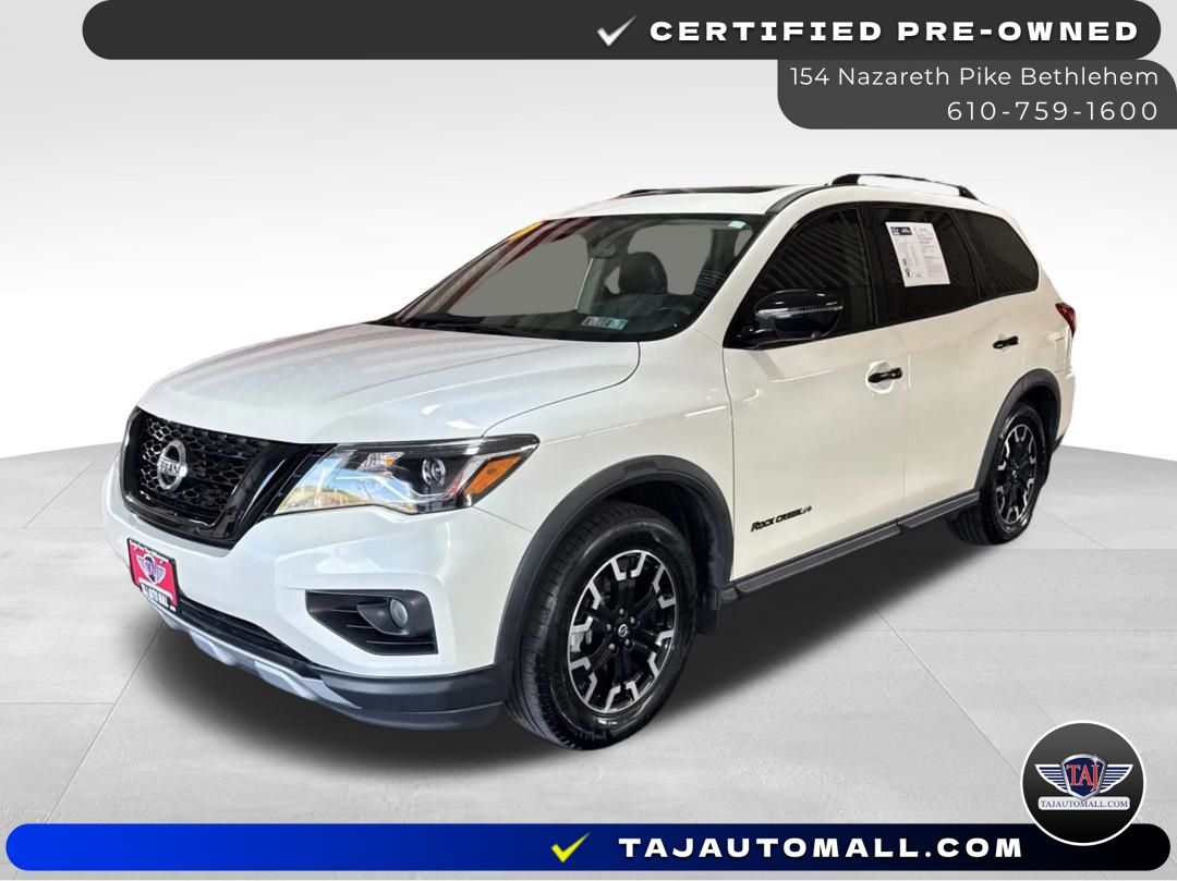 Pearl White 2020 Nissan Pathfinder SUV / Crossover Four-Wheel Drive Continuously Variable Transmission