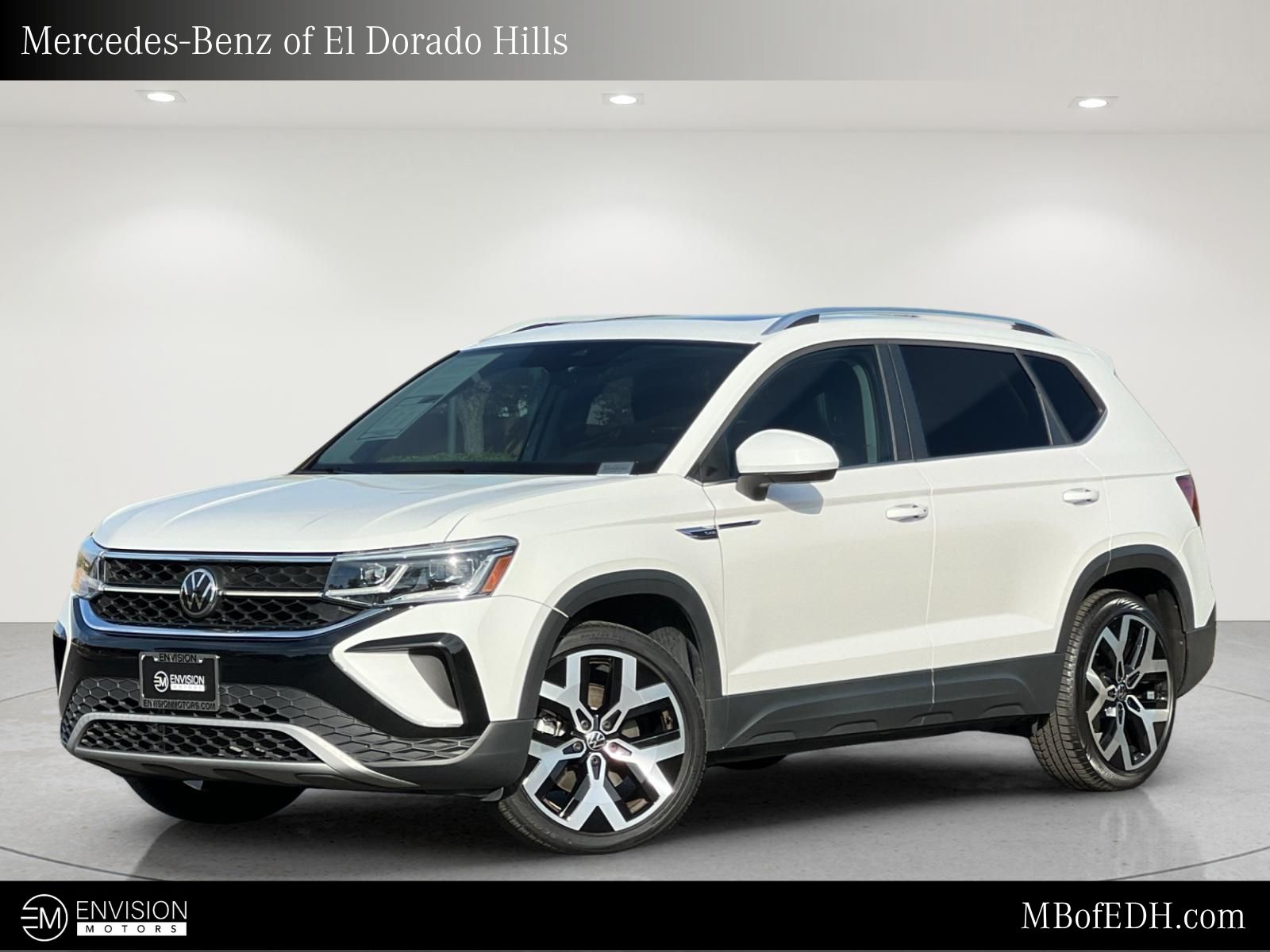 Pure White 2023 Volkswagen Taos SUV / Crossover All-Wheel Drive 7-Speed Dual Clutch