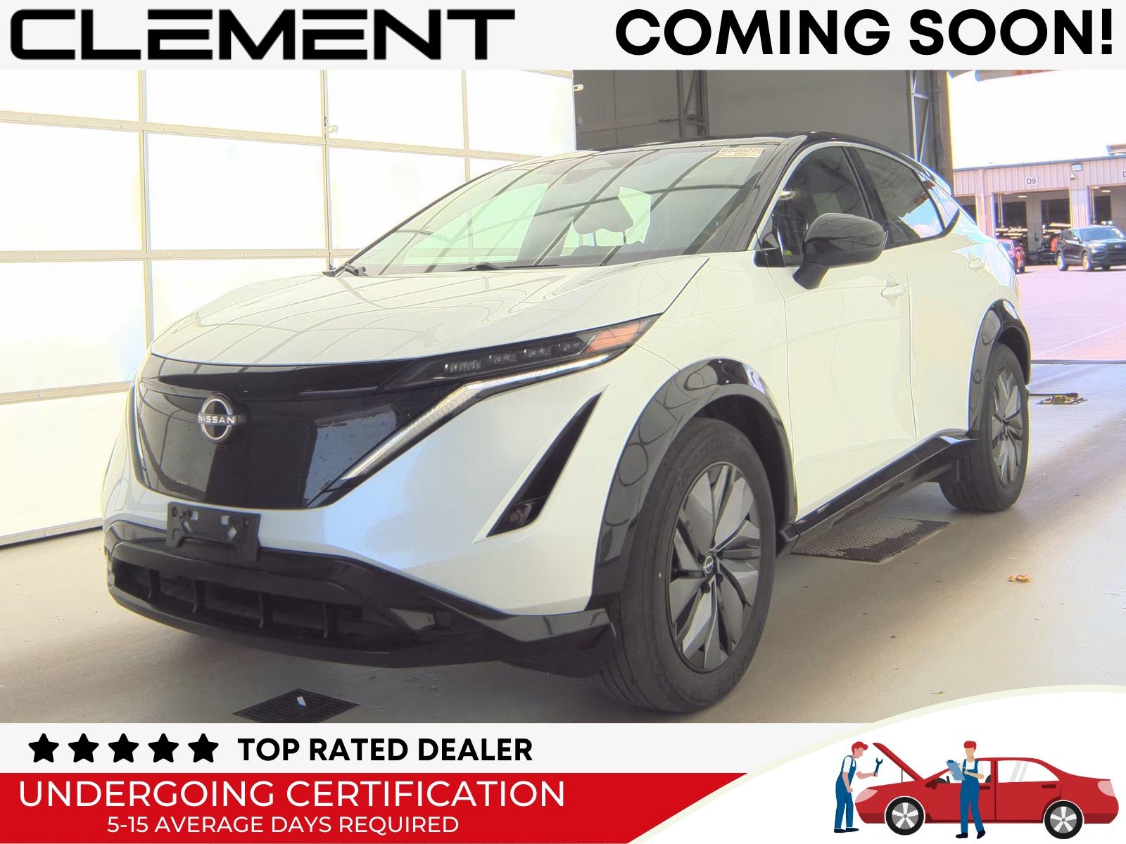 Everest White Pearl Tricoat/Black Diamond Pearl 2023 Nissan Ariya Venture+ 4dr FWD SUV / Crossover Front-Wheel Drive Continuously Variable Transmission