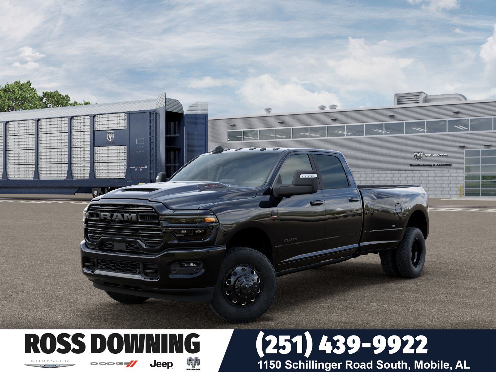 Diamond Black Crystal Pearlcoat 2026 RAM 3500 Laramie Crew Cab LB DRW 4WD Pickup Truck Four-Wheel Drive 8-Speed Automatic