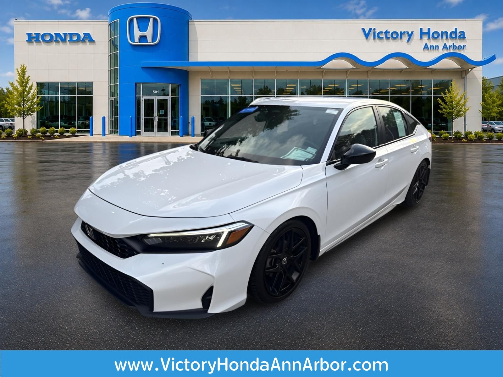 Platinum White Pearl 2025 Honda Civic Hatchback Hatchback Front-Wheel Drive Continuously Variable Transmission