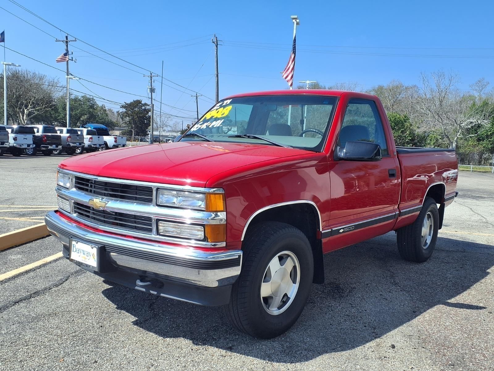 Victory Red Metallic 1998 Chevrolet C/K 1500 Pickup Truck 5-Speed Manual Overdrive