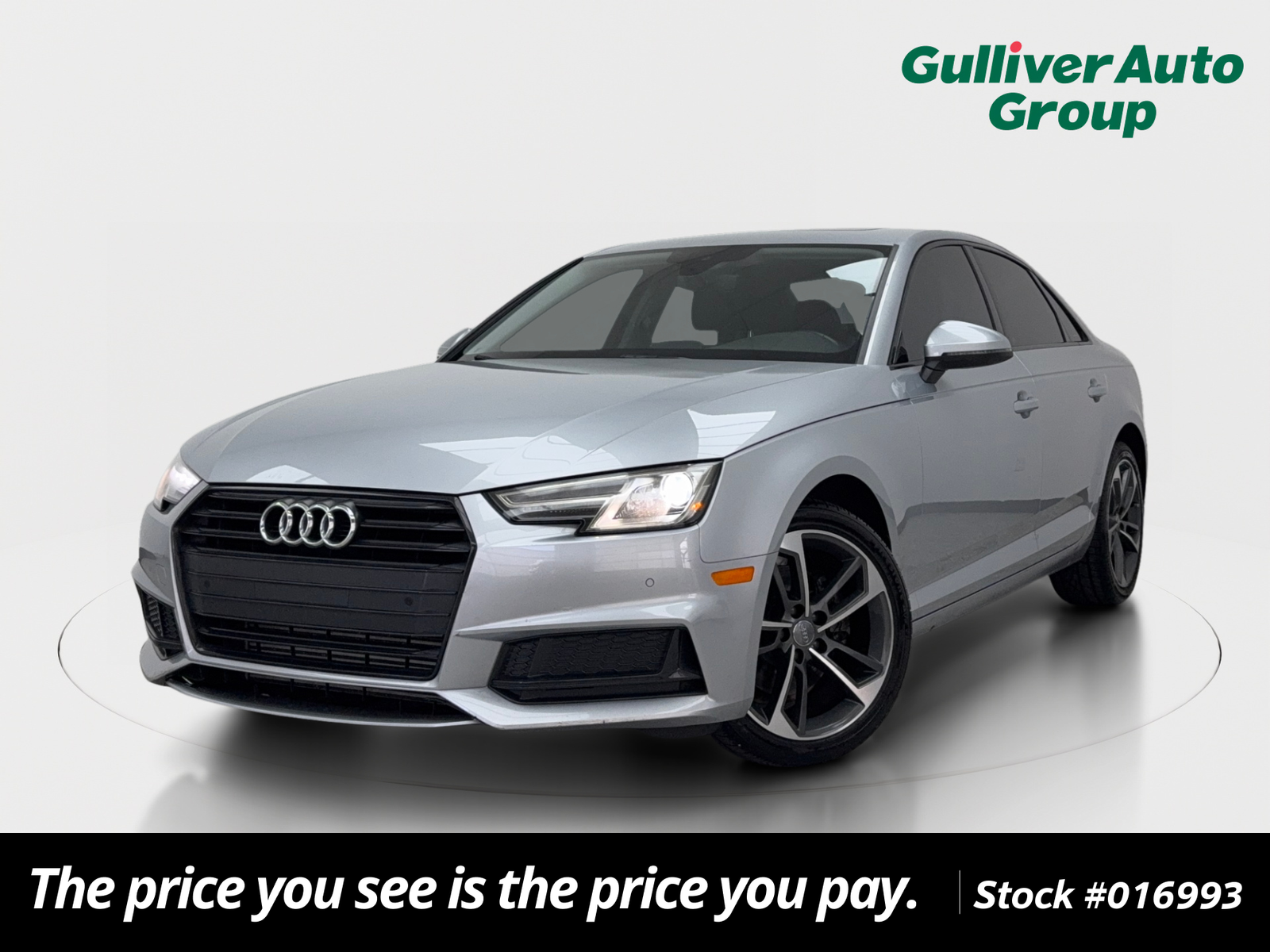 Florett Silver Metallic 2019 Audi A4 Sedan Front-Wheel Drive 7-Speed Automatic