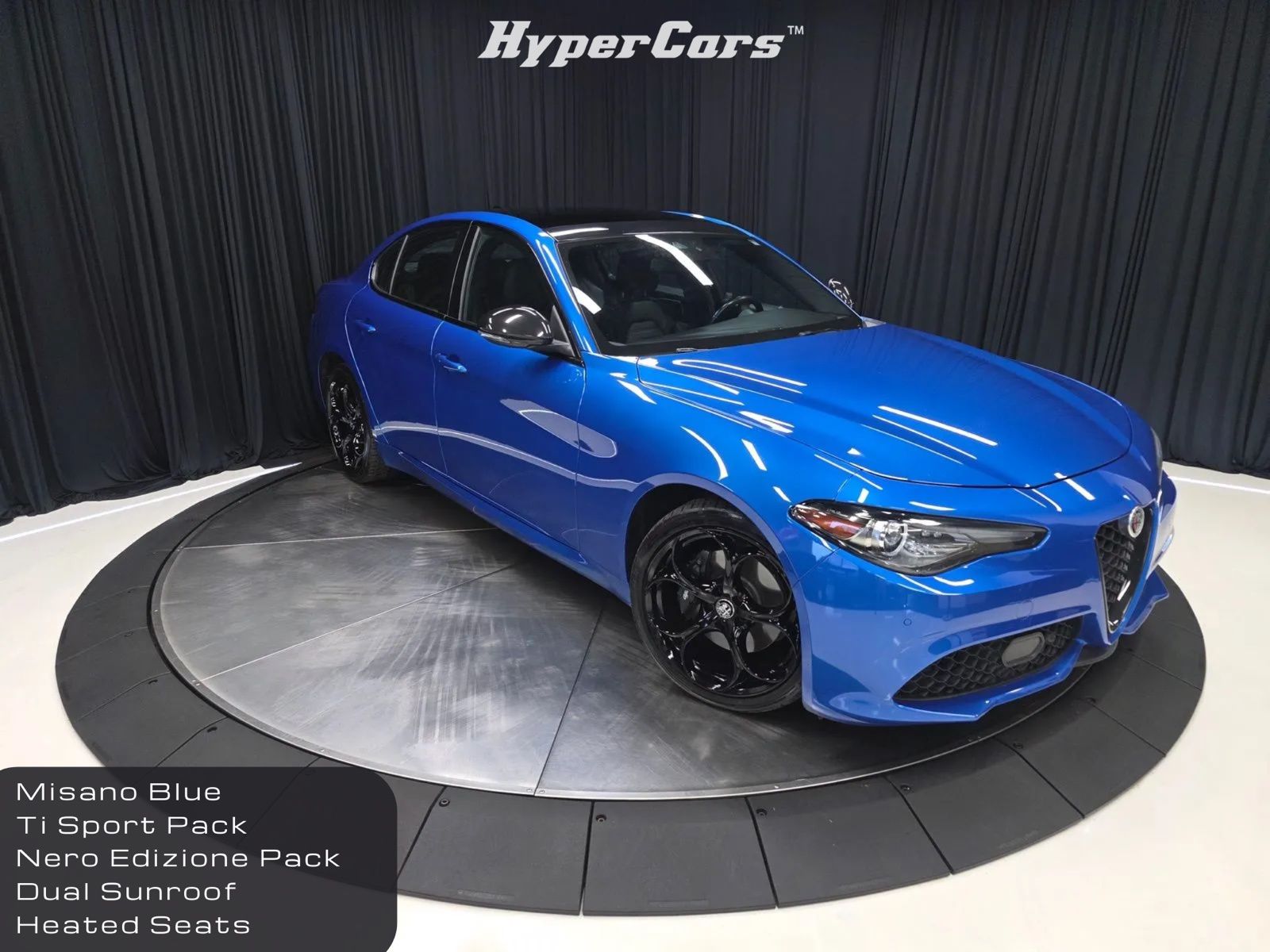 Misano Blue Metallic 2021 Alfa Romeo Giulia Ti Sport AWD Sedan All-Wheel Drive 8-Speed Automatic