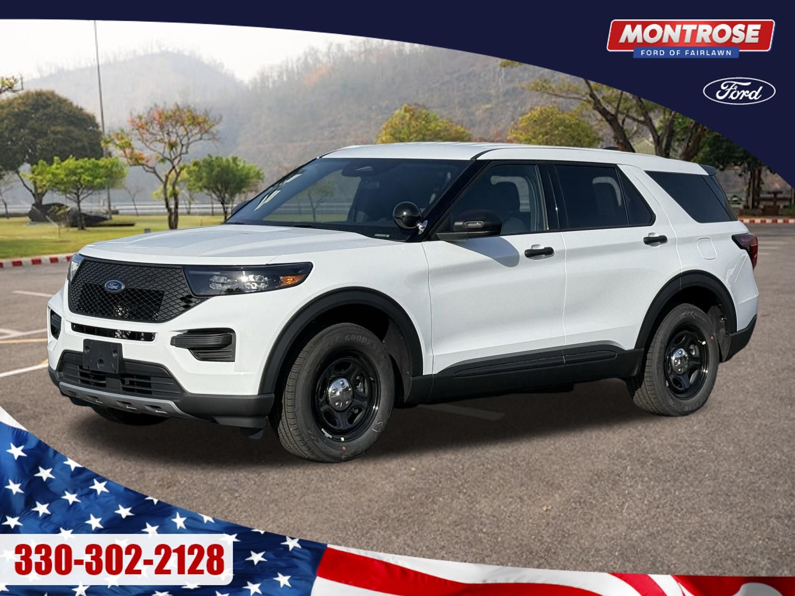 Oxford White 2026 Ford Explorer Hybrid Police Interceptor Utility AWD SUV / Crossover All-Wheel Drive Automatic