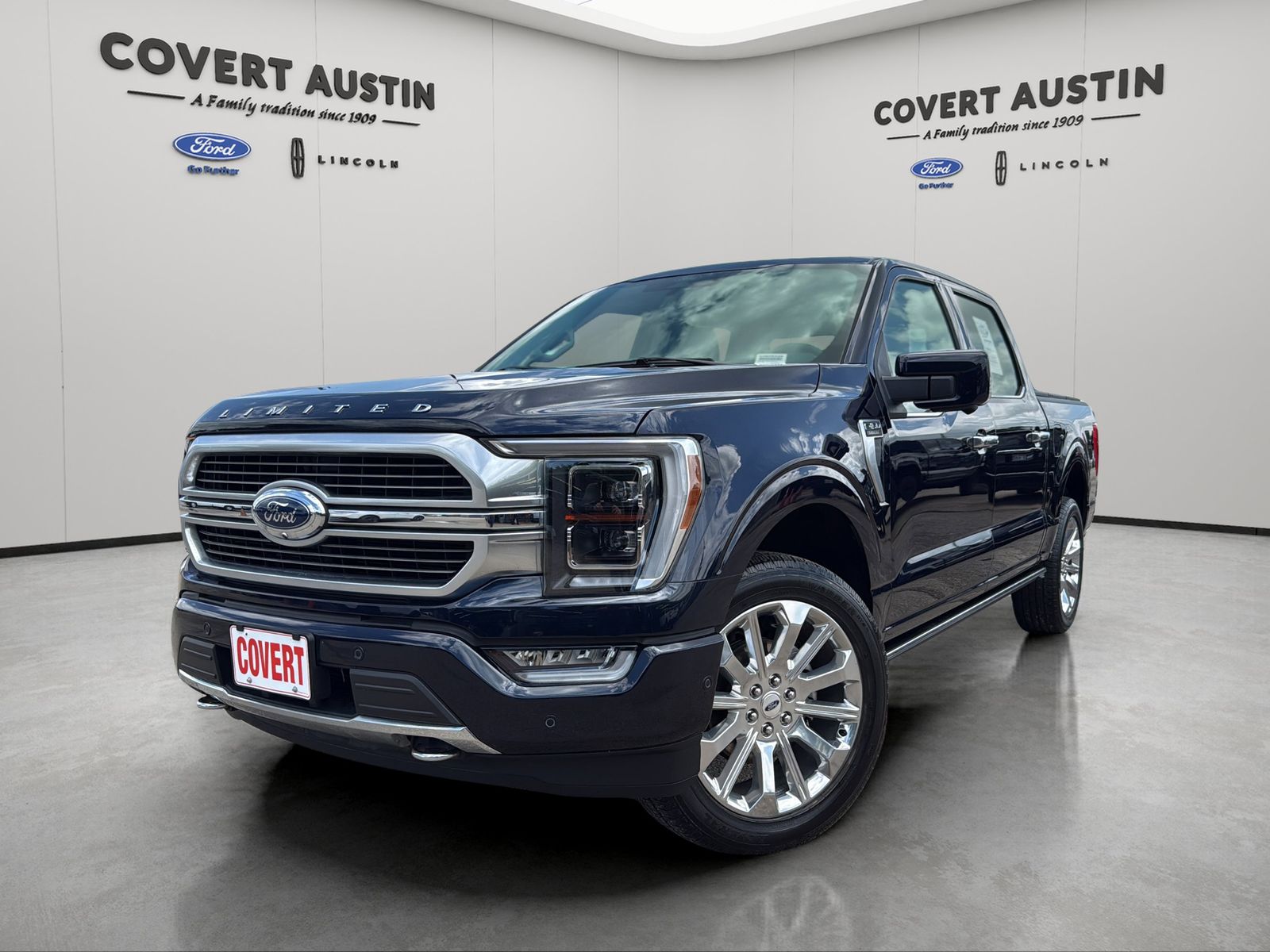Antimatter Blue Metallic 2022 Ford F-150 Limited SuperCrew 4WD Pickup Truck Four-Wheel Drive Automatic