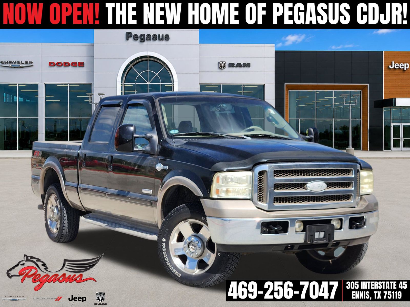 Black 2006 Ford F-250 Super Duty Pickup Truck